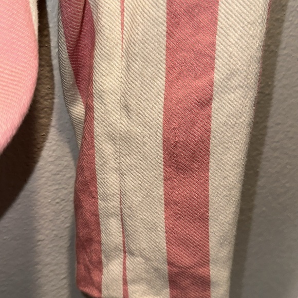 MIGUELINA *Chiara* pink ivory stripe double breasted blazer jacket XS - Picture 7 of 11